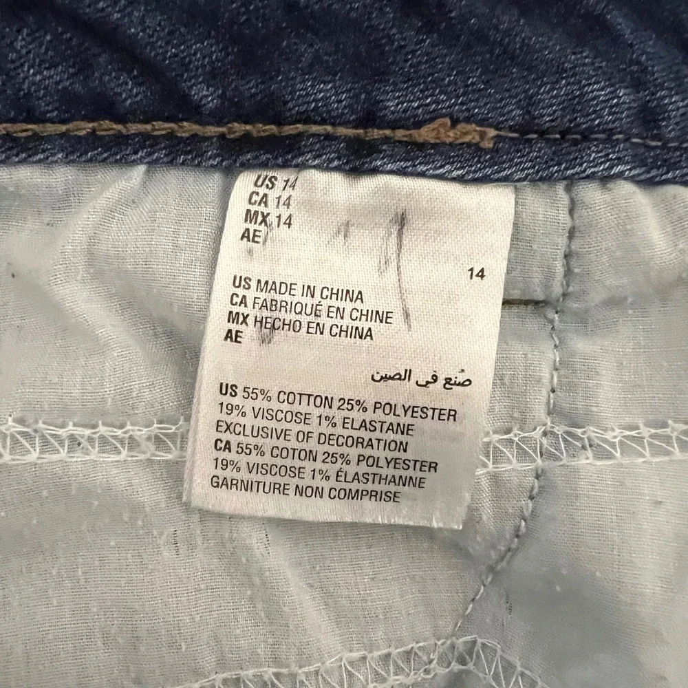 Charter Club Womens Denim Jeans Anchor Print‎ Capri Nautical Blue Casual Size 14